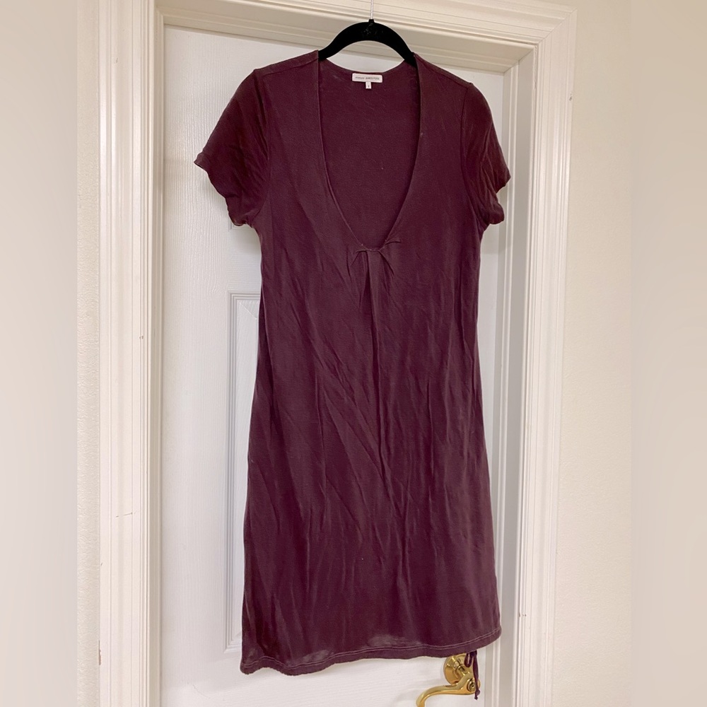 Deep purple colored cotton dress